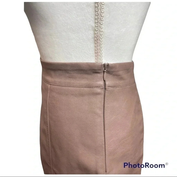 NWT’S. Hyfve Skirts | Scalloped Faux Leather Mini Skirt | Color: Cream/Tan - Picture 4 of 13